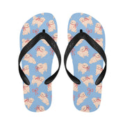 Fluffy Maltese Bliss with Bows Unisex Slippers-11