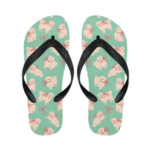 Load image into Gallery viewer, Fluffy Maltese Bliss with Bows Unisex Slippers-16