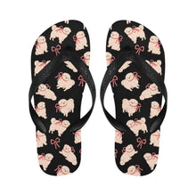 Load image into Gallery viewer, Fluffy Maltese Bliss with Bows Unisex Slippers-24