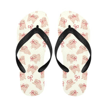 Load image into Gallery viewer, Fluffy Maltese Bliss with Bows Unisex Slippers-4