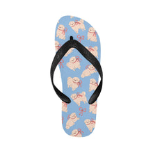 Load image into Gallery viewer, Fluffy Maltese Bliss with Bows Unisex Slippers-9