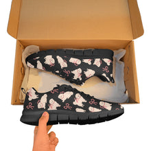 Load image into Gallery viewer, Fluffy Maltese Bliss with Bows Women's Breathable Sneakers-11