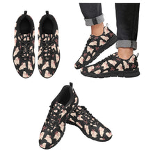 Load image into Gallery viewer, Fluffy Maltese Bliss with Bows Women's Breathable Sneakers-Midnight Black-US13-9