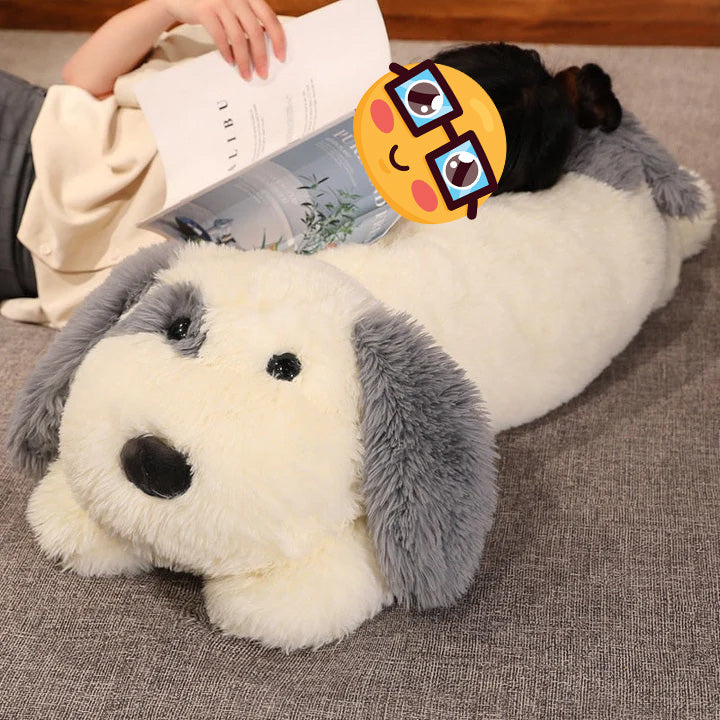 Fluffy Old English Sheepdog Stuffed Animal Plush Toy and Pillow (Large to Giant Size)-Stuffed Animals-Home Decor, Old English Sheepdog, Stuffed Animal-3