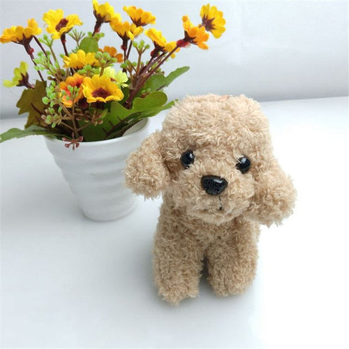 Fluffy Plush Goldendoodle Keychains