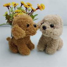 Load image into Gallery viewer, Image of two goldendoodle keychains on a table