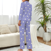 Load image into Gallery viewer, Fluffy Samoyed Frolic Pajamas Set for Women-S-CornflowerBlue_1-25