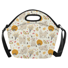 Load image into Gallery viewer, Autumn Bliss Fluffy Eskimos Neoprene Lunch Bag-Ivory White-ONESIZE-2
