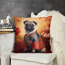 Load image into Gallery viewer, Forbidden City Fawn Pug Plush Pillow Case-Cushion Cover-Dog Dad Gifts, Dog Mom Gifts, Home Decor, Pillows, Pug-4