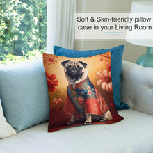 Load image into Gallery viewer, Forbidden City Fawn Pug Plush Pillow Case-Cushion Cover-Dog Dad Gifts, Dog Mom Gifts, Home Decor, Pillows, Pug-6