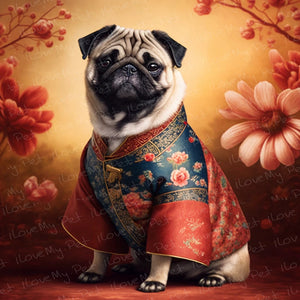 Forbidden City Fawn Pug Wall Art Poster-Art-Dog Art, Home Decor, Poster, Pug-1