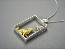 Load image into Gallery viewer, Framed 3D Golden Retriever Silver Necklace and Pendant-Dog Themed Jewellery-Golden Retriever, Jewellery, Necklace, Pendant-9
