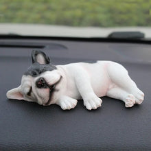 Load image into Gallery viewer, French Bulldog Car Dashboard Ornaments - Adorable Sleeping Frenchies - White / Cream and Pied Coat Colors-Car Accessories-Car Accessories,Figurines,French Bulldog-Pied - Sleeping on Side-6