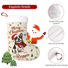 Load image into Gallery viewer, French Bulldog Christmas Stocking - Cozy Festive Wishes - Personalize with Photo and Name-Christmas Ornament-Christmas,Christmas Stocking,Personalize Artwork-5