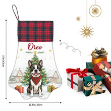Load image into Gallery viewer, French Bulldog Christmas Stocking - Home for the Holidays - Personalize with Photo and Name-Christmas Ornament-Christmas,Christmas Stocking,Personalize Artwork-4