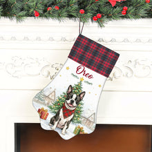 Load image into Gallery viewer, French Bulldog Christmas Stocking - Home for the Holidays - Personalize with Photo and Name-Christmas Ornament-Christmas,Christmas Stocking,Personalize Artwork-6