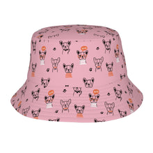 Load image into Gallery viewer, French Bulldog Doodles Bucket Hat-Hats &amp; Caps-Light Pink-One Size-2