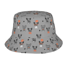 Load image into Gallery viewer, French Bulldog Doodles Bucket Hat-Hats &amp; Caps-Parisian Gray-One Size-6