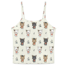 Load image into Gallery viewer, French Bulldog Flowers and Hearts Women's Cami and Shorts Pajama Set-Apparel-Apparel,Dog Mom Gifts,French Bulldog,Pajamas-Ivory Cream-XS-17