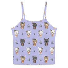 Load image into Gallery viewer, French Bulldog Flowers and Hearts Women's Cami and Shorts Pajama Set-Apparel-Apparel,Dog Mom Gifts,French Bulldog,Pajamas-Light Lavender Purple-XS-5