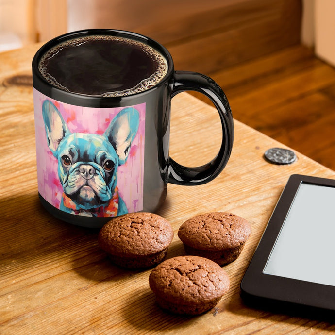 French Bulldog in Bold Pastels Coffee Mug-ONE SIZE-Black-1