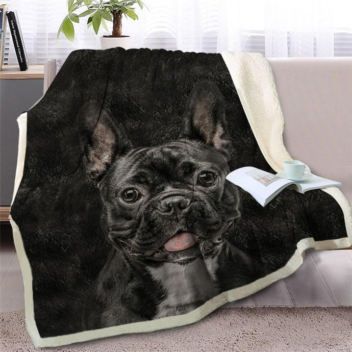 Image of a beautiful French Bulldog blanket with French Bulldog design