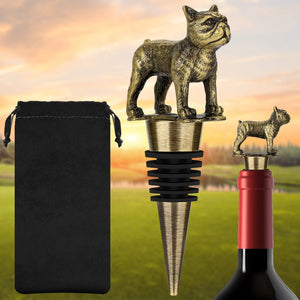 French Bulldog Love Wine Stoppers with Gift Bag-Accessories-Accessories, Christmas, Dog Dad Gifts, Dog Mom Gifts, French Bulldog, Home Decor-10