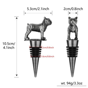 French Bulldog Love Wine Stoppers with Gift Bag-Accessories-Accessories, Christmas, Dog Dad Gifts, Dog Mom Gifts, French Bulldog, Home Decor-6