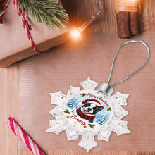Load image into Gallery viewer, French Bulldog Ornament - Personalized Snowflake Shaped Christmas Snow Globe Design - with Name-Christmas Ornament-Christmas,French Bulldog,Personalize Artwork-6