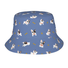 Load image into Gallery viewer, French Bulldog Playtime Adventures Bucket Hat-Hats &amp; Caps-Slate Blue-One Size-41