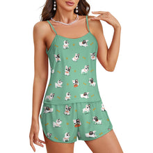 Load image into Gallery viewer, French Bulldog Playtime Adventures Women's Cami and Shorts Pajama Set-26