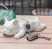 Load image into Gallery viewer, White Frenchie Dreams Multi-Compartment Organizer Statue