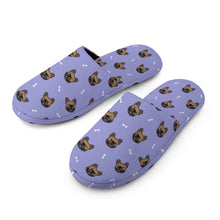 Load image into Gallery viewer, French Bulldog Slippers for Women - Chocolate French Bulldog Charm - Flannel-Accessories,Dog Mom Gifts,French Bulldog,Slippers-19