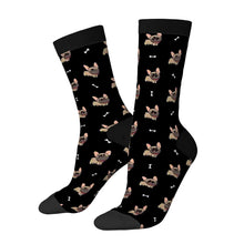 Load image into Gallery viewer, French Bulldog Socks - Cutest Fawn French Bulldog Love-Wear Accessories-Black-3 Black-One Size-41