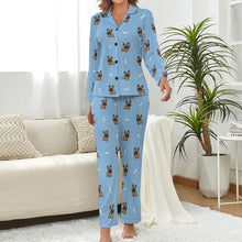 Load image into Gallery viewer, French Chocolate Bulldog Charm Pajamas Set for Women-12