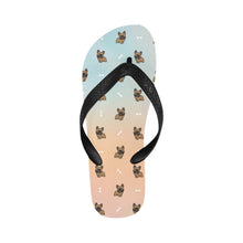 Load image into Gallery viewer, Chocolate French Bulldog Charm Unisex Slippers - 9 Colors-Footwear-Accessories,Dog Dad Gifts,Dog Mom Gifts,French Bulldog,Slippers-CornflowerBlue11-S-11