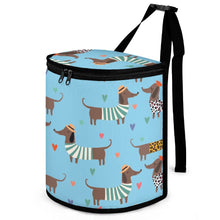 Load image into Gallery viewer, French Dachshunds in Love Multipurpose Car Storage Bag - 4 Colors-Car Accessories-Bags, Car Accessories, Dachshund-ONE SIZE-SkyBlue-13