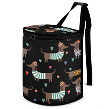 Load image into Gallery viewer, French Dachshunds in Love Multipurpose Car Storage Bag - 4 Colors-Car Accessories-Bags, Car Accessories, Dachshund-Black-5
