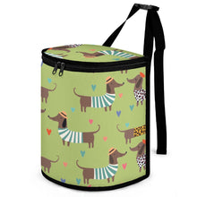 Load image into Gallery viewer, French Dachshunds in Love Multipurpose Car Storage Bag - 4 Colors-Car Accessories-Bags, Car Accessories, Dachshund-ONE SIZE-DarkKhaki-11