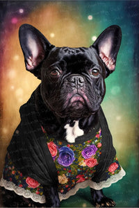 French Elegance Black French Bulldog Wall Art Poster-Art-Dog Art, French Bulldog, Home Decor, Poster-1