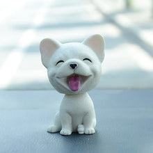Load image into Gallery viewer, Image of a smiling frenchie bobblehead made of resin
