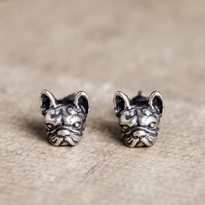 Image of frenchie earrings in a beautiful and lifelike French Bulldog design