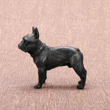 Load image into Gallery viewer, Image of black frenchie figurine with intricate French Bulldog detailing