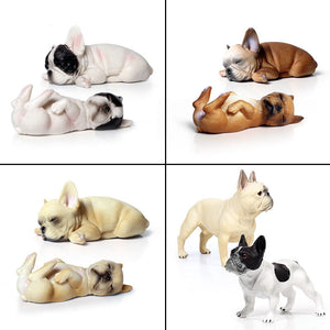 Image of the collage of miniature frenchie figurines
