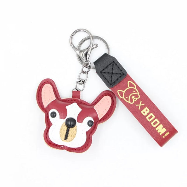 1pc Adorable French Bulldog Keychain With Durable Pu Leather Strap Perfect  Gift For Dog Lovers, Free Shipping, Free Returns