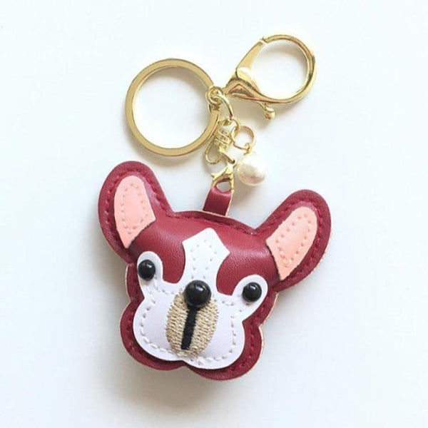 French Bulldog Love PU Leather Keychains