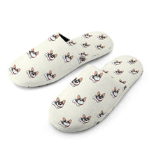 Load image into Gallery viewer, Frenchie Slippers for Women - Cutest Pied Frenchies - Flannel-Slippers-2