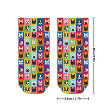 Load image into Gallery viewer, Frenchie Socks - Ankle Length - Colorful Frenchie Love-Accessories-Accessories,Dog Dad Gifts,French Bulldog,Socks-4