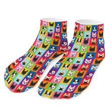 Load image into Gallery viewer, Frenchie Socks - Ankle Length - Colorful Frenchie Love-Accessories-Accessories,Dog Dad Gifts,French Bulldog,Socks-One size-1