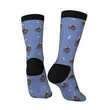 Load image into Gallery viewer, Frenchie Socks - Happy Happy Black Frenchie-Accessories-Accessories,Dog Dad Gifts,French Bulldog,Socks-5